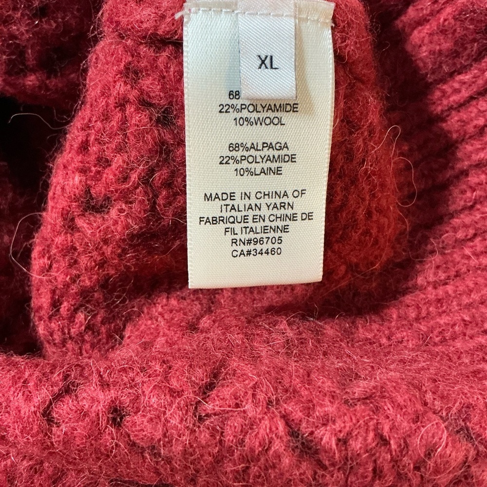 REBECCA TAYLOR CHAINETTE ALPACA WOOL SWEATER XL - Picture 10 of 14